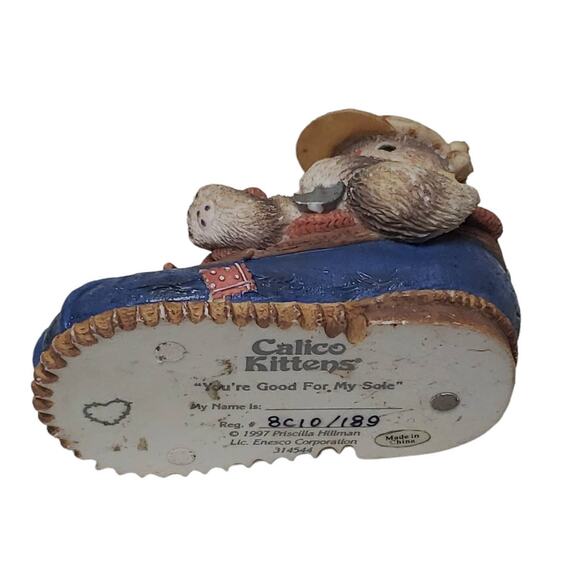 Calico Kittens "You're Good For My Sole" Kitty Chillin in a Shoe Collectible Cat - Picture 7 of 8